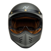Nitro - MX502 Retro Satin Graphite Full Face Helmet