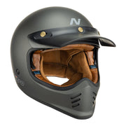 Nitro - MX502 Retro Satin Graphite Full Face Helmet