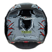Nitro - NZ302 Toxic Grey/Red Full Face Helmet