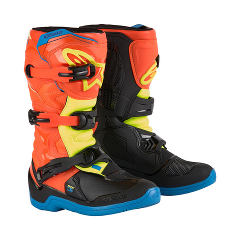 Alpinestars - Tech 3s V2 Orange/Blue/Black/Yellow Youth MX Boots