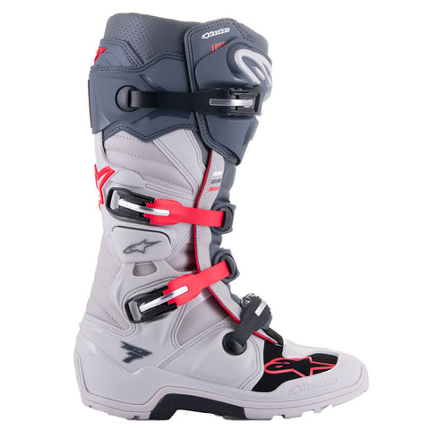 Alpinestars - Tech 7 Enduro Light Grey/Dark Grey/Bright Red MX Boots
