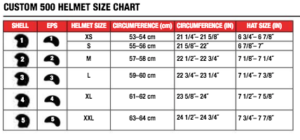 Bell - MAG-9 Helmet Size Guide