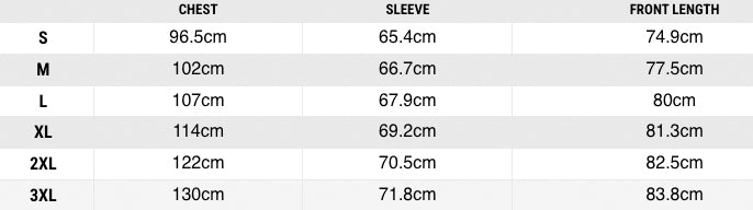 Fasthouse - Elrod Torque Black Jersey Size Guide