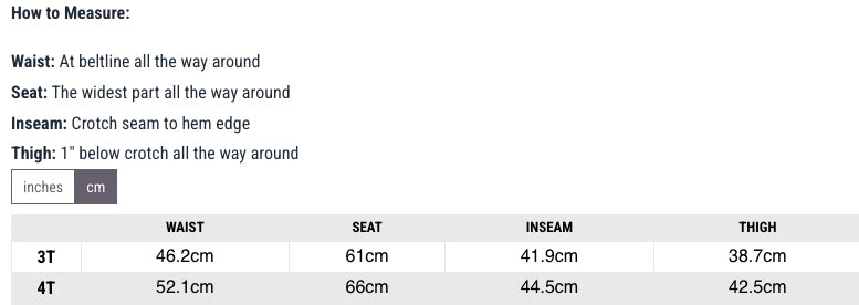 Fasthouse - Kids El Nino Black Pant Size Guide