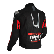 Berik - Apex Black/Fluro Red leather Jacket