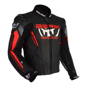 Berik - Apex Black/Fluro Red leather Jacket