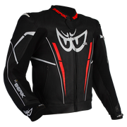Berik - Monza Black/Flo Red Leather Jacket