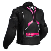 Berik - Ladies Valentina Black/Pink Leather Jacket