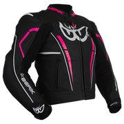 Berik - Ladies Valentina Black/Pink Leather Jacket