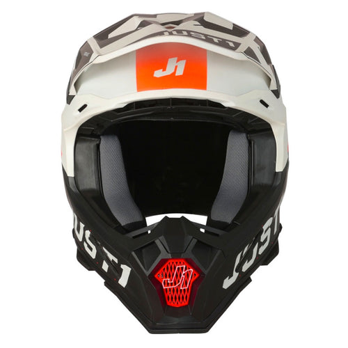 Just1 - J22 Youth Adrenaline Black/White/Orange Carbon Helmet