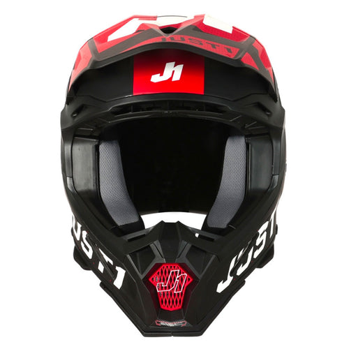 Just1 - J22 Youth Adrenaline Black/Red Carbon Helmet