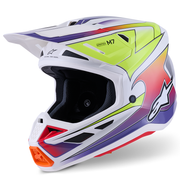 Alpinestars - 2026 SM7 Fuse White/Yellow/Purple Gloss Helmet