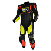 Berik - Mugello Black/Flo Yellow/Red 1 Piece Leather Suit