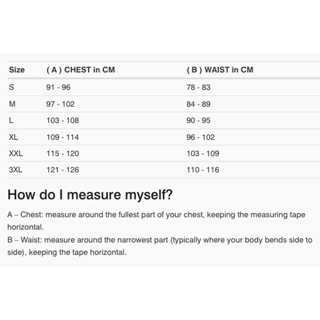 Rev-It - Tracer Air 2 Black Overshirt Size Guide