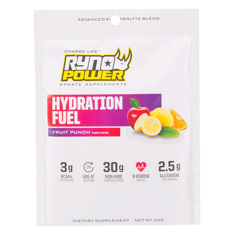 Ryno Power - Hydration Fuel Fruit Punch Powder Single Serve - 45g