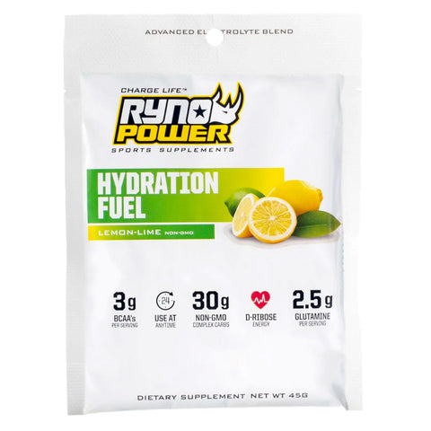 Ryno Power - Hydration Fuel Lemon Lime Powder Single Serve - 45g