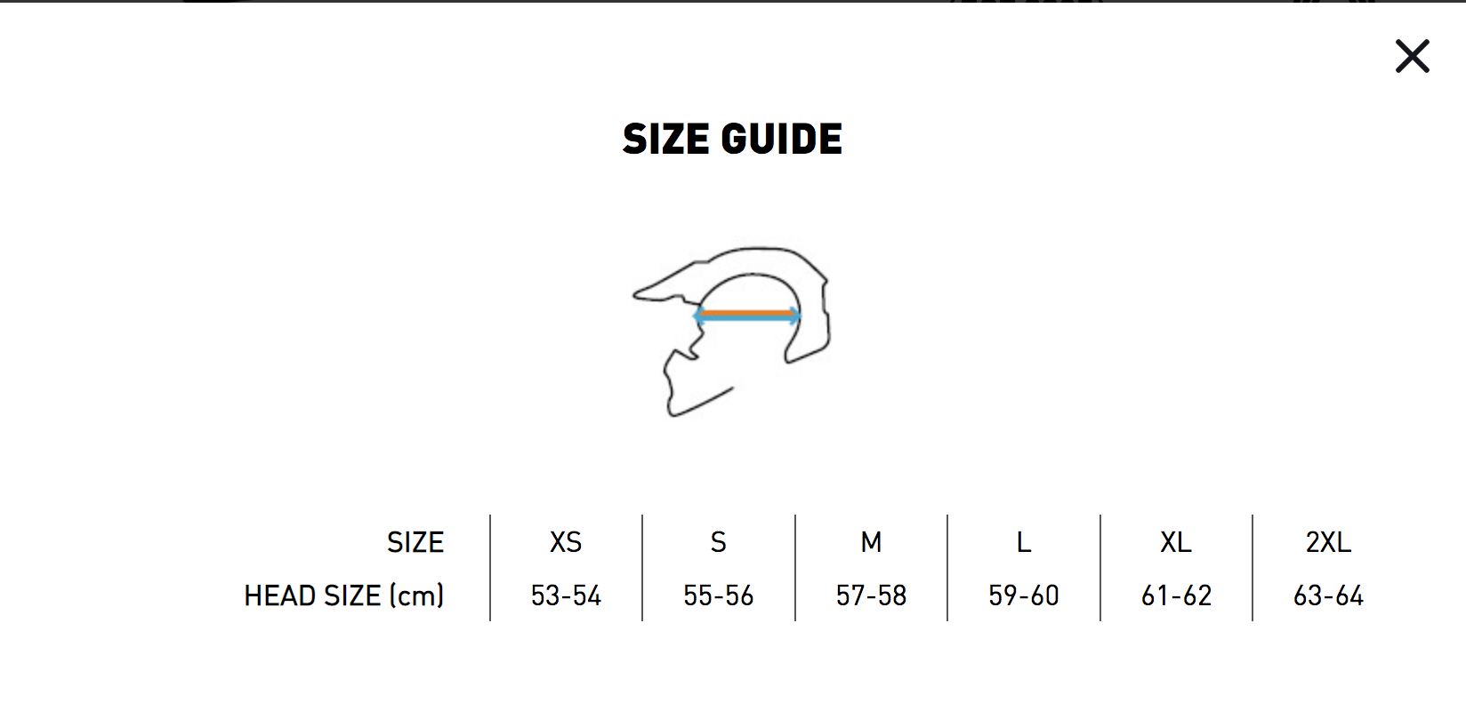 Shot - 2026 Pulse Lines Matt Black/Orange Helmet Size Guide