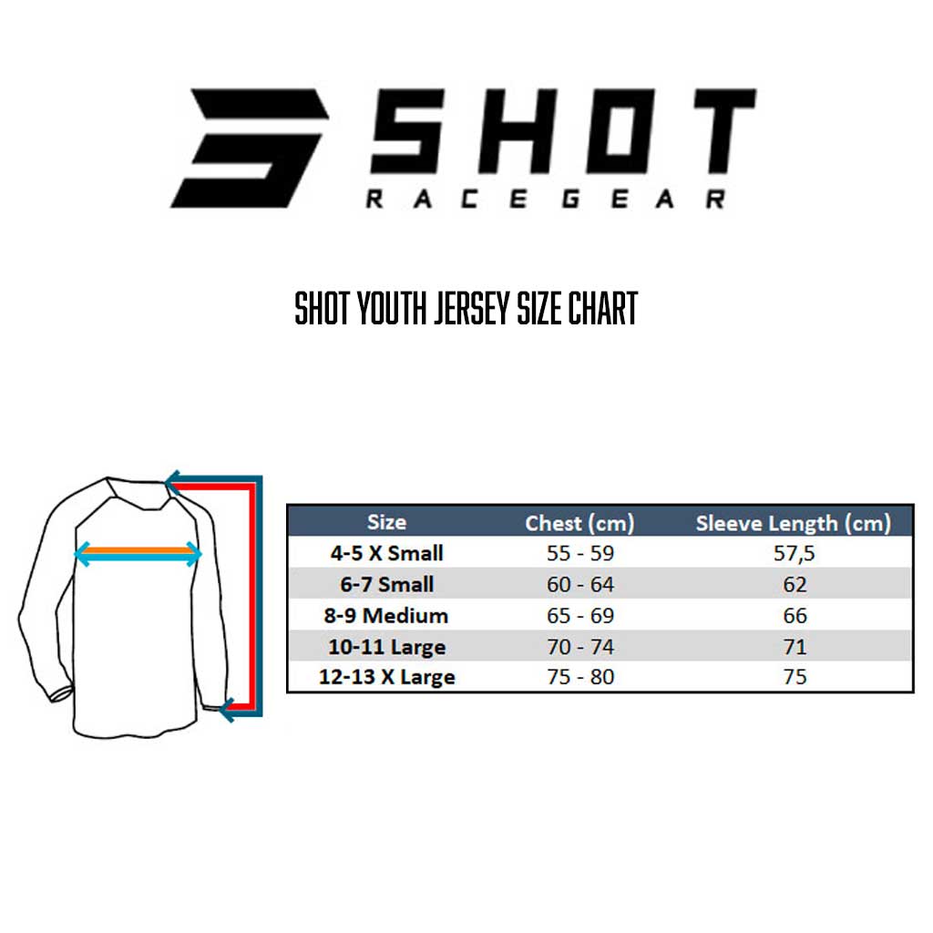 Shot - 2026 Kids Draw Daytona Yellow Jersey Size Guide