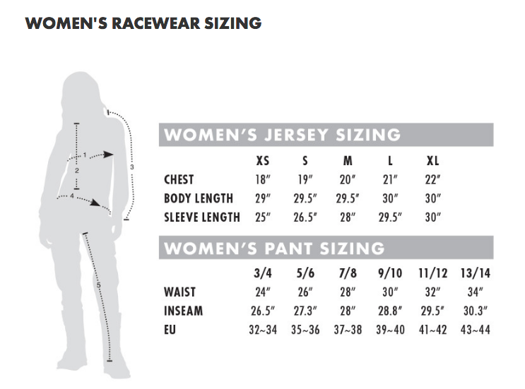 Thor - 2022 Womens Pulse Rev Pants Size Guide