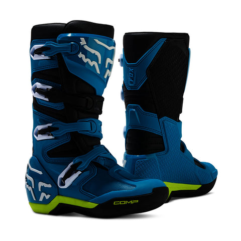 Fox - 2024 Youth Comp Blue/Yellow MX Boots