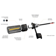 Click N Ride - Nova Series Matt Black Indicators