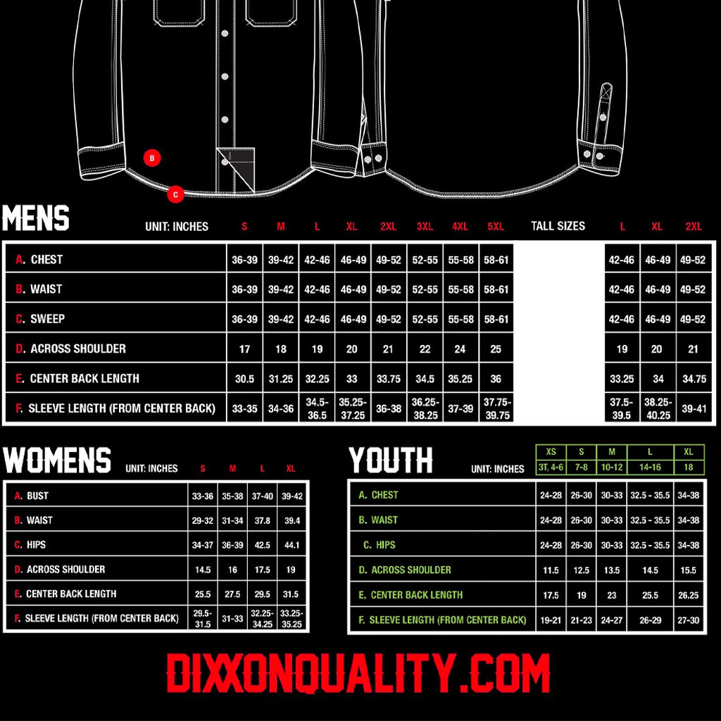 Dixxon - Saint Death Cap Size Guide
