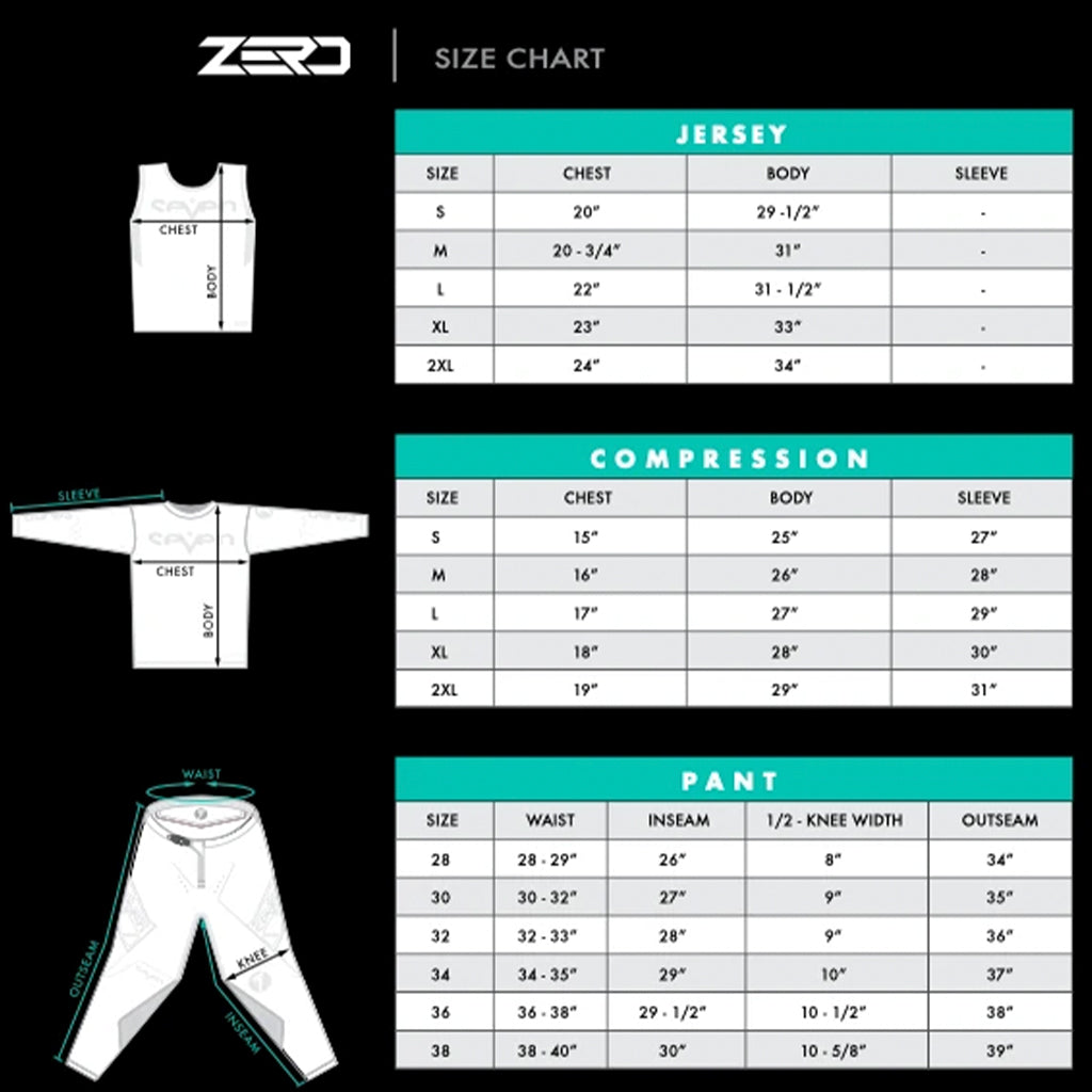 Seven - 23.1 League Sonic Blue Pants Size Guide