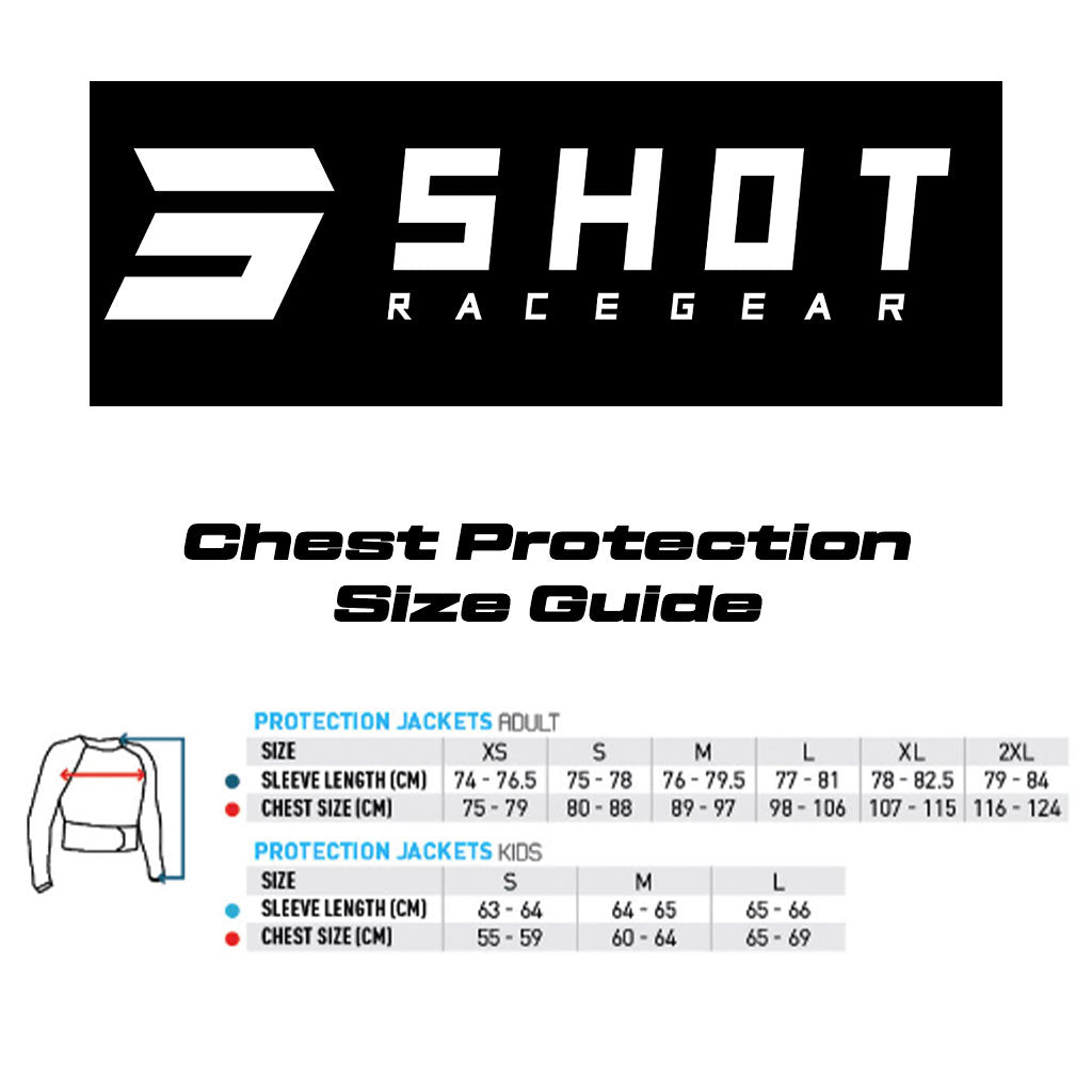 Shot - 2027 Airflow Chest Protector Size Guide