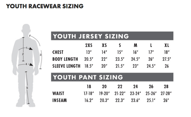 Thor - 2020 Youth Spectrum Gloves Size Guide