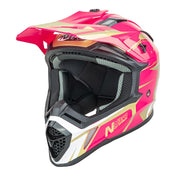 Nitro - MX760 Satin Pink/Gold Helmet