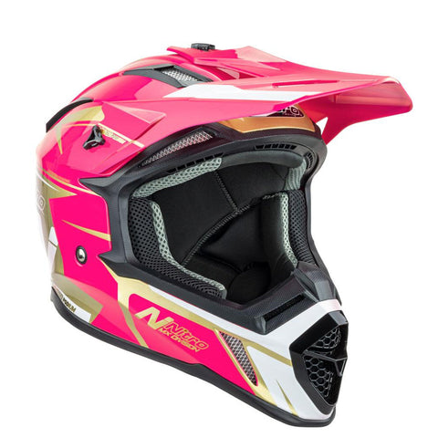 Nitro - MX760 Satin Pink/Gold Helmet