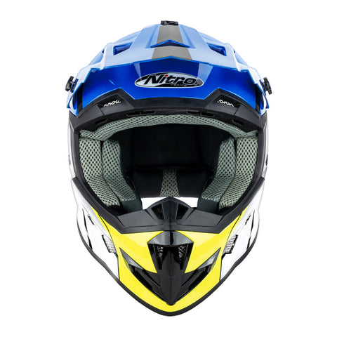 Nitro - MX700 Recoil Blue/White/Yellow Helmet