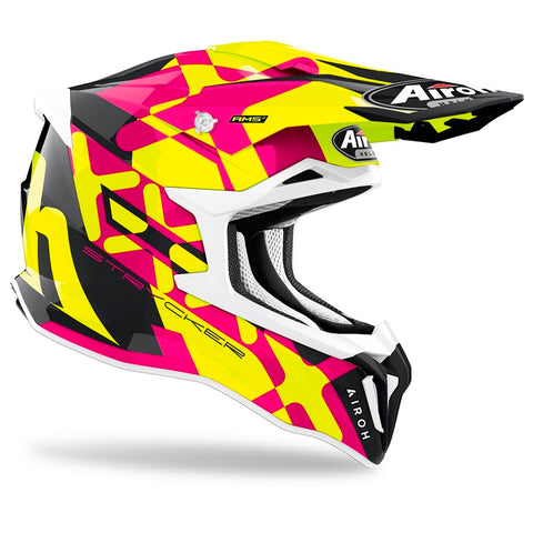 Airoh - Strycker XXX Yellow/Pink Helmet