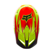Fox - 2024 Youth V1 Statk Yellow/Red Helmet
