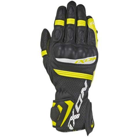 Ixon - RS Tempo Air Black/Yellow Leather Glove