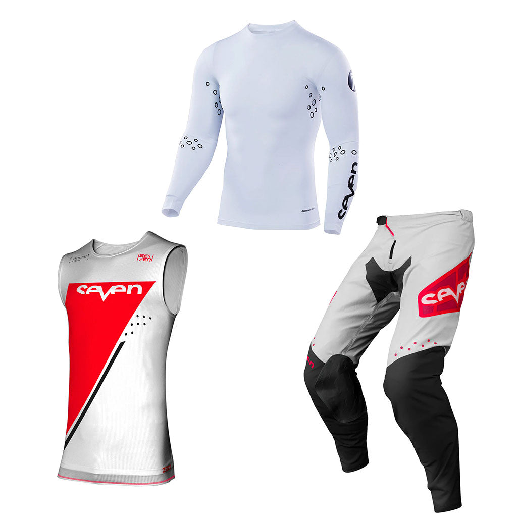 Seven MX White Zero Staple Laser Cut MX Compression Jersey | 2018