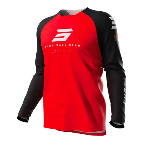 Shot - 2023 Youth Raw Escape Black/Red Jersey