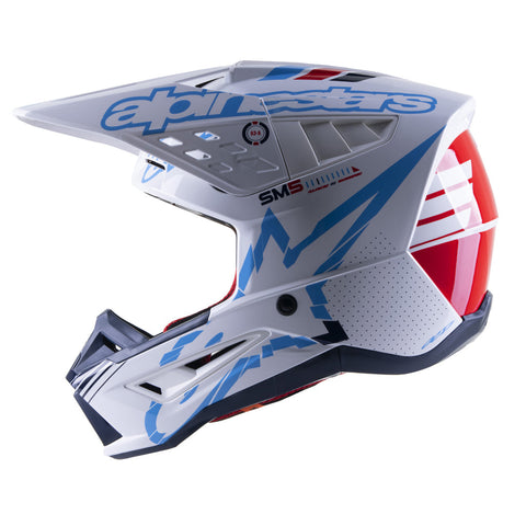 Alpinestars - 2023 SM5 Action White/Blue Helmet