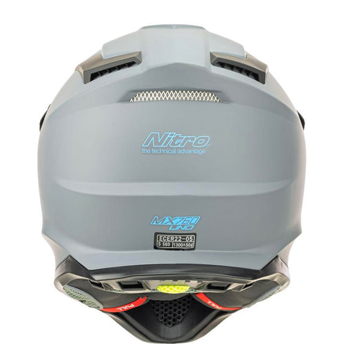 Nitro - MX760 Grey/Blue Helmet