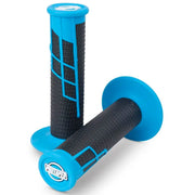 Pro Taper - Clamp On 1/2 Waffle Black/Blue Grips