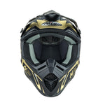 Nitro - MX760 Satin Black/Gold Helmet