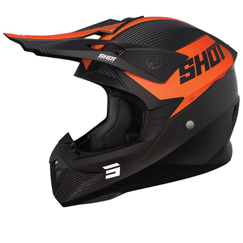 Shot - 2023 Pulse Line Black/Orange Helmet