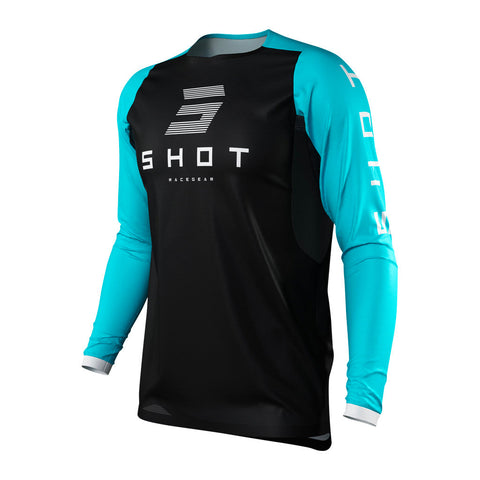 Shot - 2022 Womens Contact Shelly Black/Turquoise Jersey