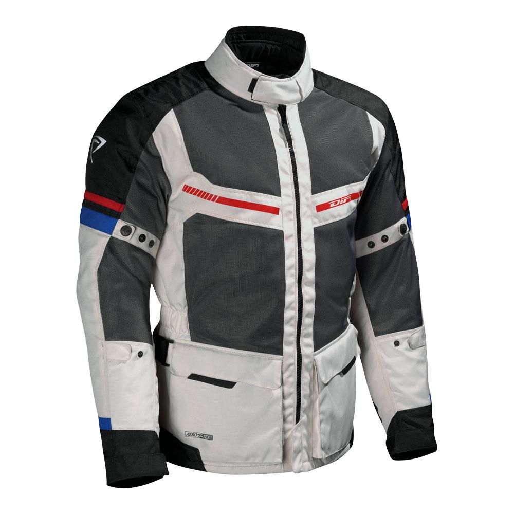 Difi - Corsica Aerotex Black/Grey/Red/Blue Jacket