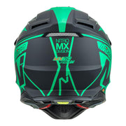 Nitro - MX760 Satin Black/Teal Helmet