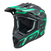 Nitro - MX760 Satin Black/Teal Helmet