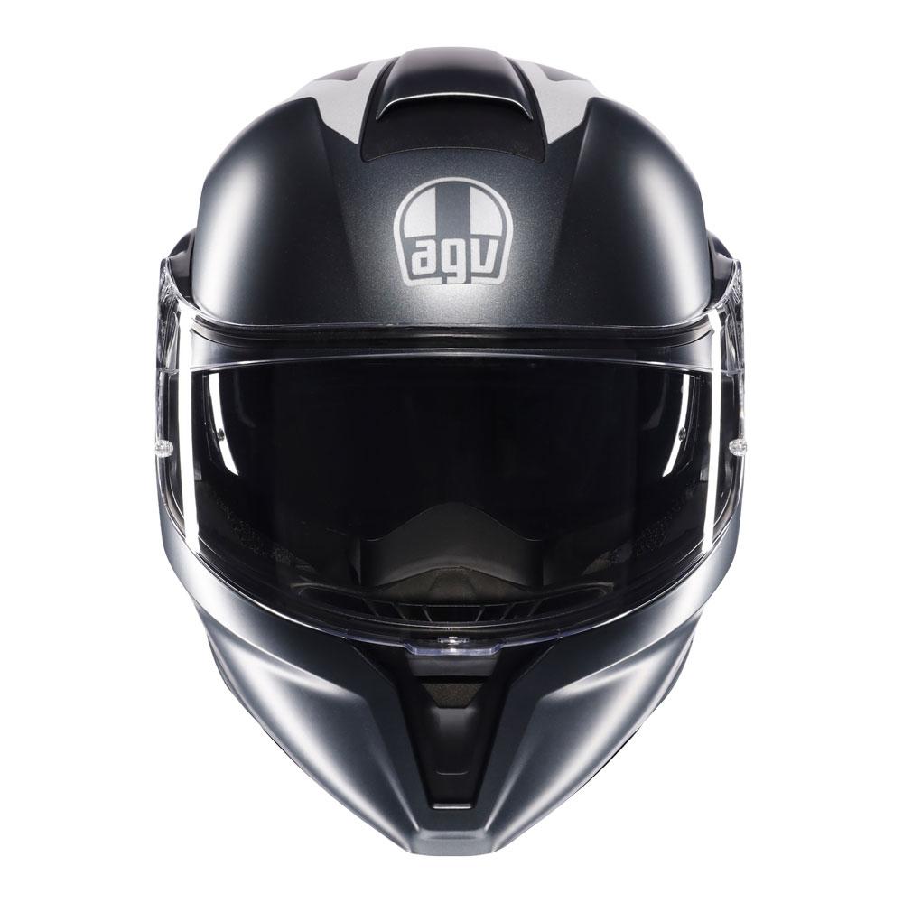 AGV - Street Modular Resia Matt Grey/Silver/Red Helmet