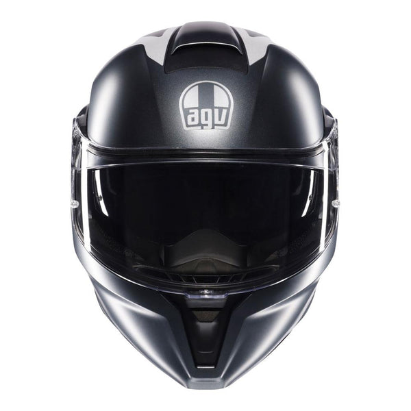 AGV - Street Modular Resia Matt Grey/Silver/Red Helmet