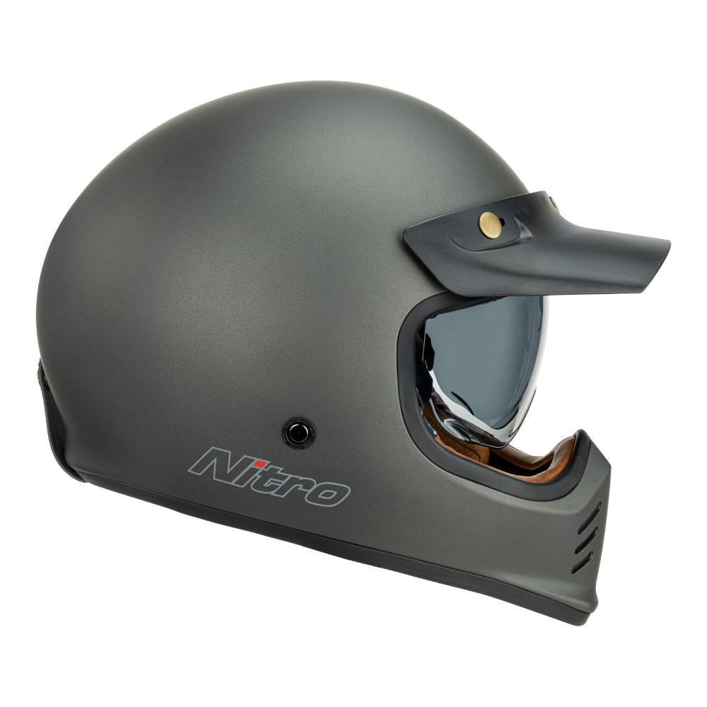 Nitro - MX502 Retro Satin Graphite Full Face Helmet