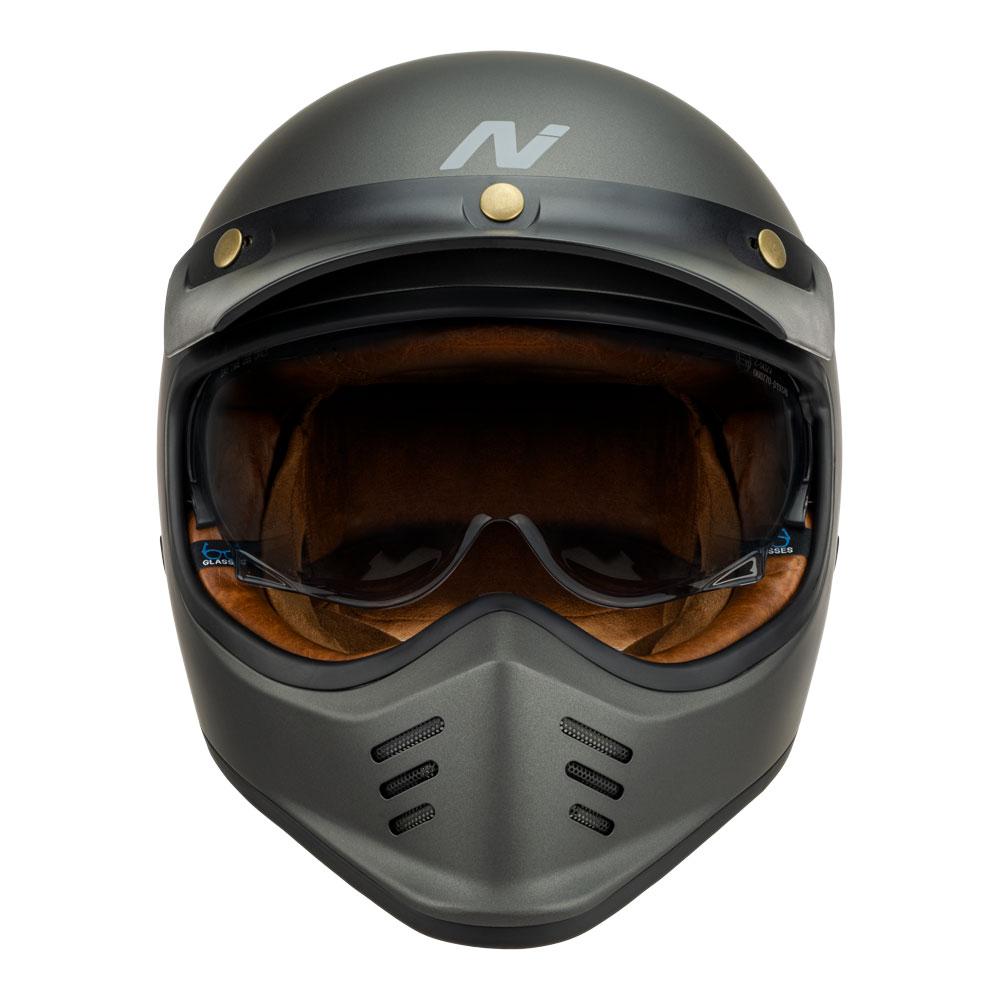 Nitro - MX502 Retro Satin Graphite Full Face Helmet